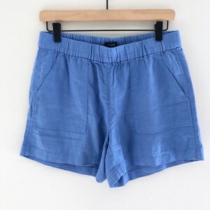 NWT J.Crew Factory Linen-blend pull-on short